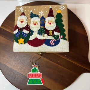 🎄 Holiday Treasures Ornament Set – Snowmen & Angels – Set of 4 With Original Box